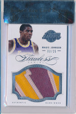 Panini 2012-2013 Flawless Silver Jumbo Patches #19 Magic Johnson 03/25 / BGS Grade 8.5