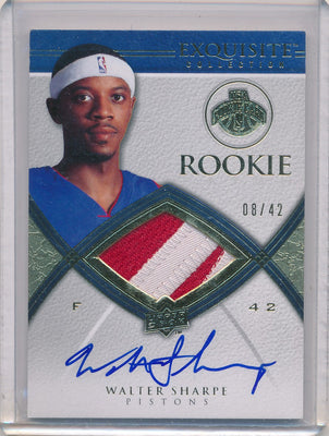 Upper Deck 2008-2009 Exquisite Collection Rookie Parallel #81 Walter Sharpe 8/42