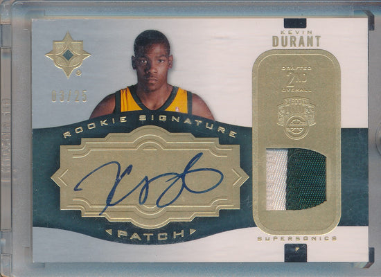 Upper Deck  2007-2008 UD Black Rookie  #106 Kevin Durant 9/10