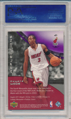 Upper Deck 2003-2004 Triple Dimensions Reflections #41 Dwyane Wade 183/300 / PSA Grade 10