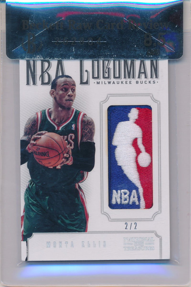 Panini 2012-2013 National Treasures NBA Logoman #47 Monta Ellis 2/2 / BGS Grade 8.5