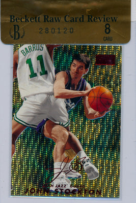 SkyBox 1998-99 Premium Star Rubies #37 John Stockton 20/50 / BGS Grade 8