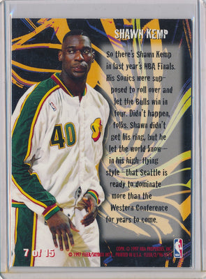 Fleer 1996-1997 Basketball Thrill Seekers #7/15 Shawn Kemp