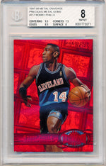 Skybox 1997-1998 Metal Universe Championship Precious Metal Gems Red #117 Bobby Phills 54/100 / BGS Grade 8