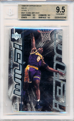 Upper Deck 1999-2000 Wild!  Level 1 #W1 Kobe Bryant 16/100 / BGS Grade 9.5