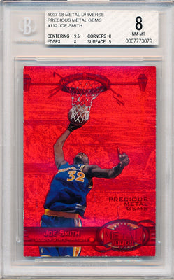 Skybox 1997-1998 Metal Universe Championship Precious Metal Gems Red #112 Joe Smith 87/100 / BGS Grade 8