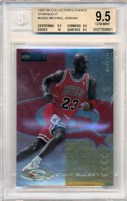 Upper Deck 1997-1998 Collector's Choice Starquest #SQ83 Michael Jordan  / BGS Grade 9.5