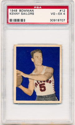 Topps Bowman 1948   #12 Kenny Sailors   / PSA Grade 4 / Auto Grade None