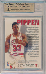 SkyBox 1997-1998 Z-Force Super Rave #191 Scottie Pippen 37/50 / BGS Grade 9.5