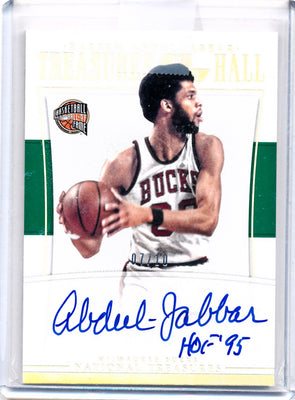 Panini 2015-2016 National Treasures  Treasures Of The Hall #TH-KAJ Kareem Abdul- Jabbar 7/10