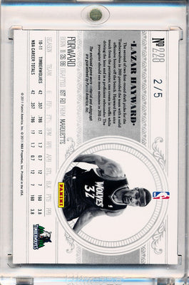 Panini 2010-2011 National Treasures  Century Platinum #228 Lazar Hayward 2/5