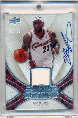 Upper Deck 2008-2009 Exquisite Collection Auto Jersey Patch #PBM-LJ Lebron James 1/23