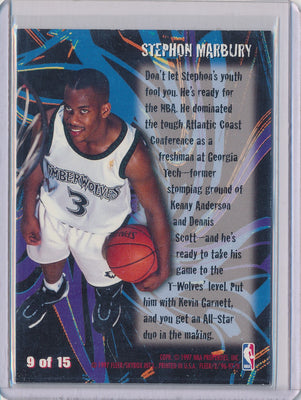 Fleer 1996-1997 Basketball Thrill Seekers #9/15 Stephon Marbury