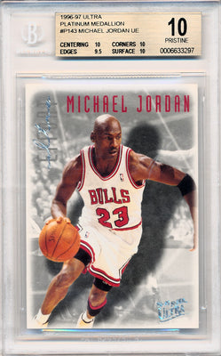 Fleer 1996-1997 Ultra Platinum Medallion #P143 Michael Jordan  / BGS Grade 10