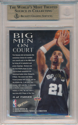 SkyBox 1997-1998 Z-Force Big Men On Court #4/15BMOC Tim Duncan  / BGS Grade 10