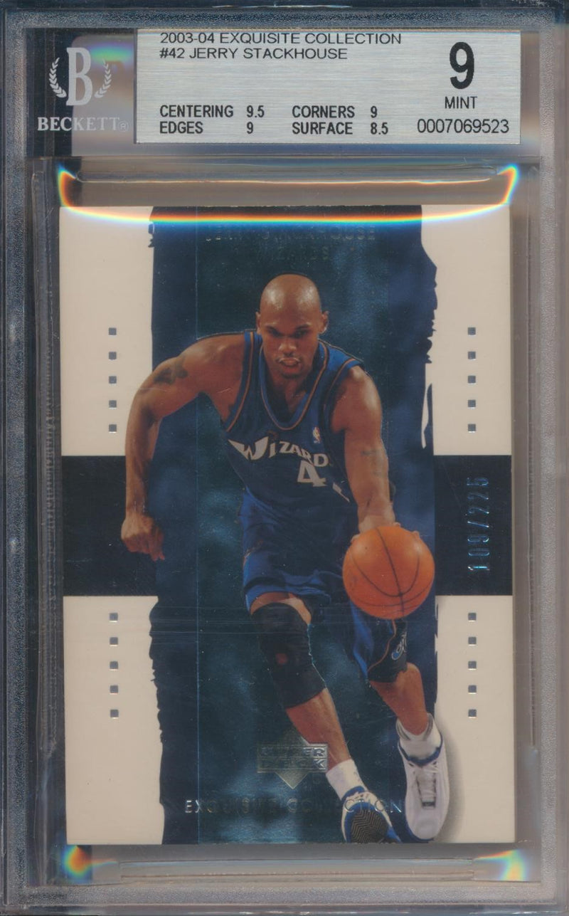 Upper Deck 2003-2004 Exquisite Collection Base #42 Jerry Stackhouse 109/225 / BGS Grade 9