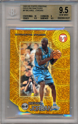 Topps 2002-2003 Pristine Gold Refractors #4 Michael Jordan 38/99 / BGS Grade 9.5