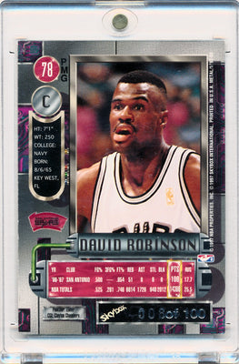 Skybox 1997-1998 Metal Universe Championship Precious Metal Gems Green #78 David Robinson 8/100