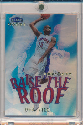 Fleer 1999-2000 Mystique Raise the Roof #5/10RR Vince Carter 43/100