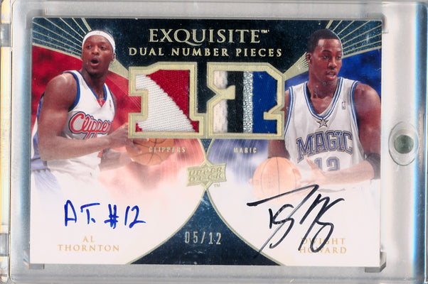 Upper Deck 2007-08 Exquisite Collection Exquisite Dual Number Pieces #EDN-TH Al Thornton/Dwight Howard 5/12