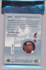 Upper Deck 2004-2005 SP Game Used Autographed Authentic Patches #AAP-DW Dwyane Wade 6/50 / BGS Grade 8.5 / Auto Grade 9