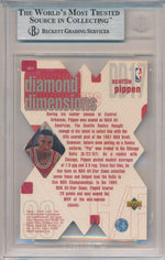 Upper Deck 1997-1998 Diamond Dimensions DieCut #DD17 Scottie Pippen 4/100 / BGS Grade 9