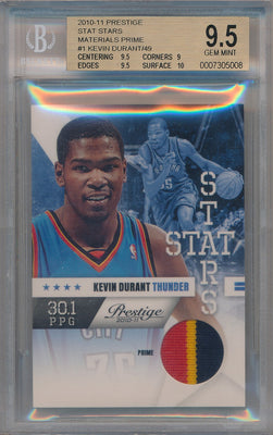 Panini 2010-2011 Prestige Stat Stars #1 Kevin Durant 42/49 / BGS Grade 9.5