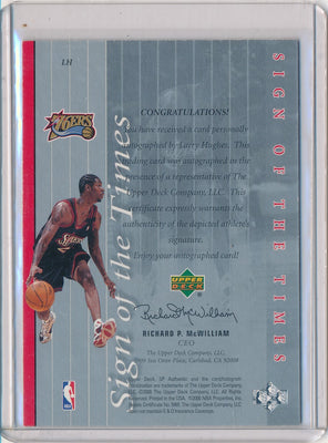 Upper Deck 1999-2000 SP Authentic Sign Of The Times #LH Larry Hughes