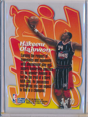 SkyBox 1996-1997 Z-Force Big Men On Court #7/10 Hakeem Olajuwon