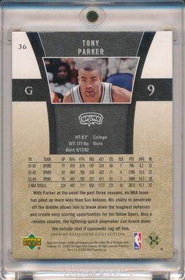 Upper Deck 2004-2005 Exquisite Collection Basketball #36 Tony Parker 16/25