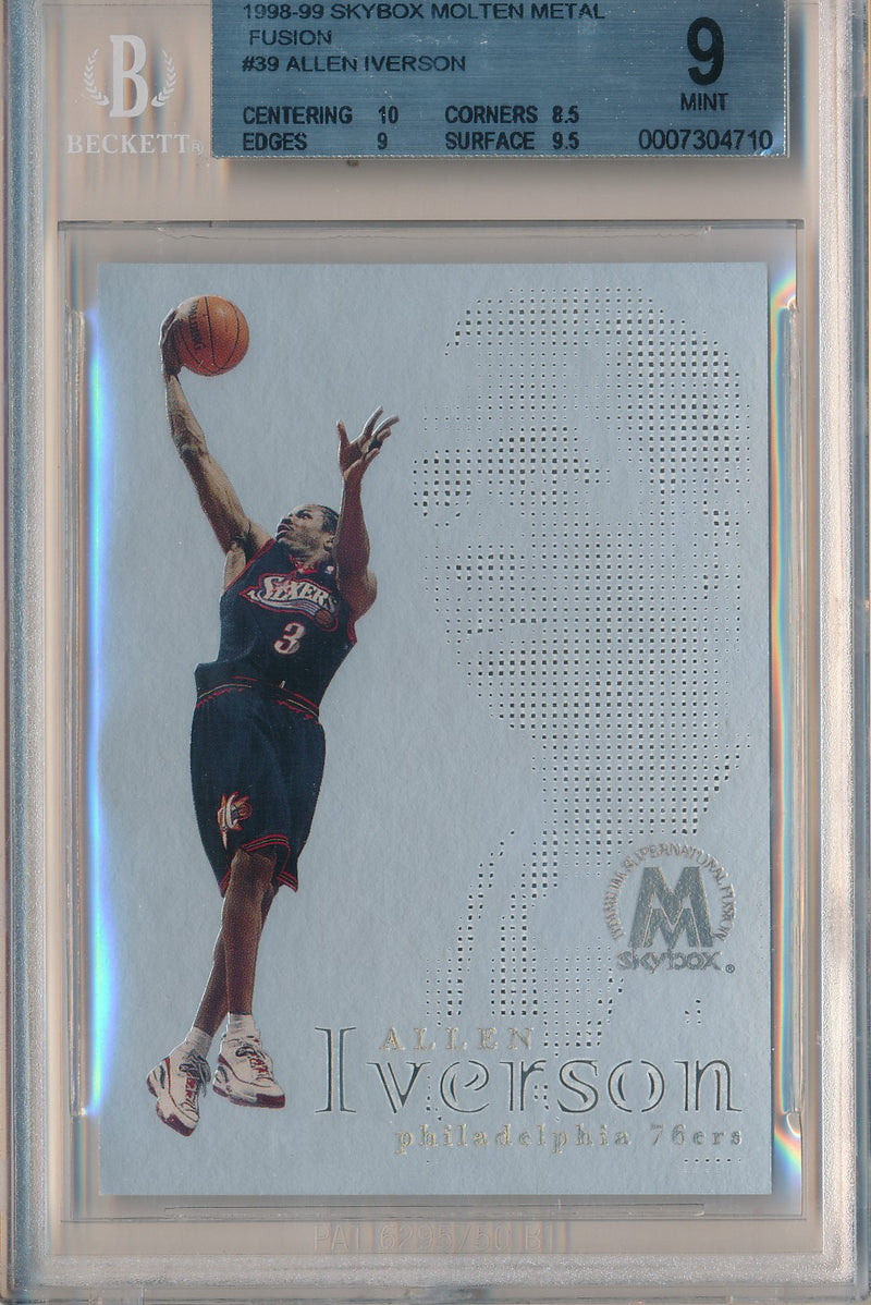 SkyBox 1998-1999 Molten Metal Fusion #39F Allen Iverson 13/250 / BGS Grade 9