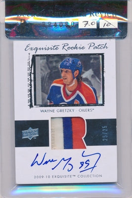 Upper Deck 2009-2010 Exquisite Collection Rookie Patch Flashback #78P Wayne Gretzky 25/25 / Auto Grade 10