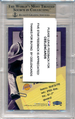 Fleer 1997-98 Basketball Thrill Seekers #2/10TS Kobe Bryant none / BGS Grade 9.5