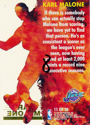 SkyBox 1996-97 HOOPS Hot List #11/20 Karl Malone none