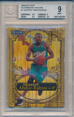 Fleer 1998-1999 Tradition Playmaker Theatre #1/15PT Shareef Abdur-Rahim 44/100 / BGS Grade 9