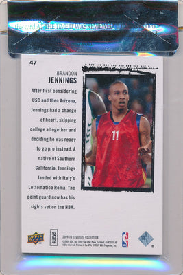 Upper Deck 2009-2010 Exquisite Collection Rookie Parallel #47 Brandon Jennings 10/11