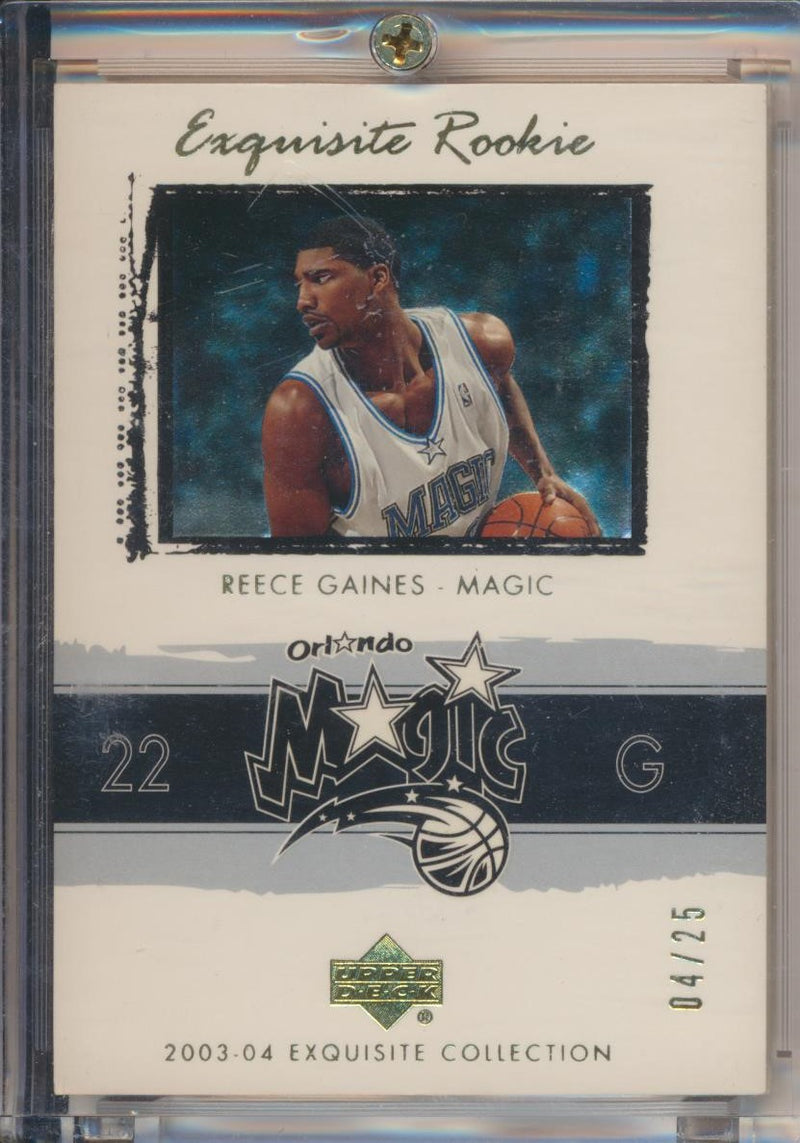 Upper Deck 2003-2004 Exquisite Collection Gold Rookie #67 Reece Gaines 4/25