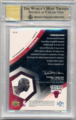 Upper Deck 2004-2005 Sp Authentic Authentic Fabrics Autographed #AAF-MJ Michael Jordan 9/50 / BGS Grade 9.5 / Auto Grade 10