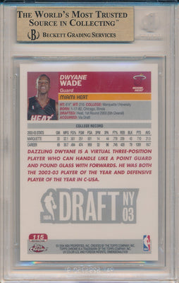 Topps 2003-2004 Chrome Refractors #115 Dwyane Wade  / BGS Grade 9.5