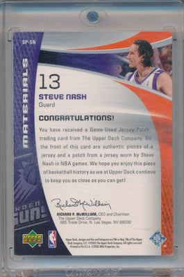 Upper Deck 2005-2006 SP Game Used Materials Patch #SP-SN Steve Nash 4/10