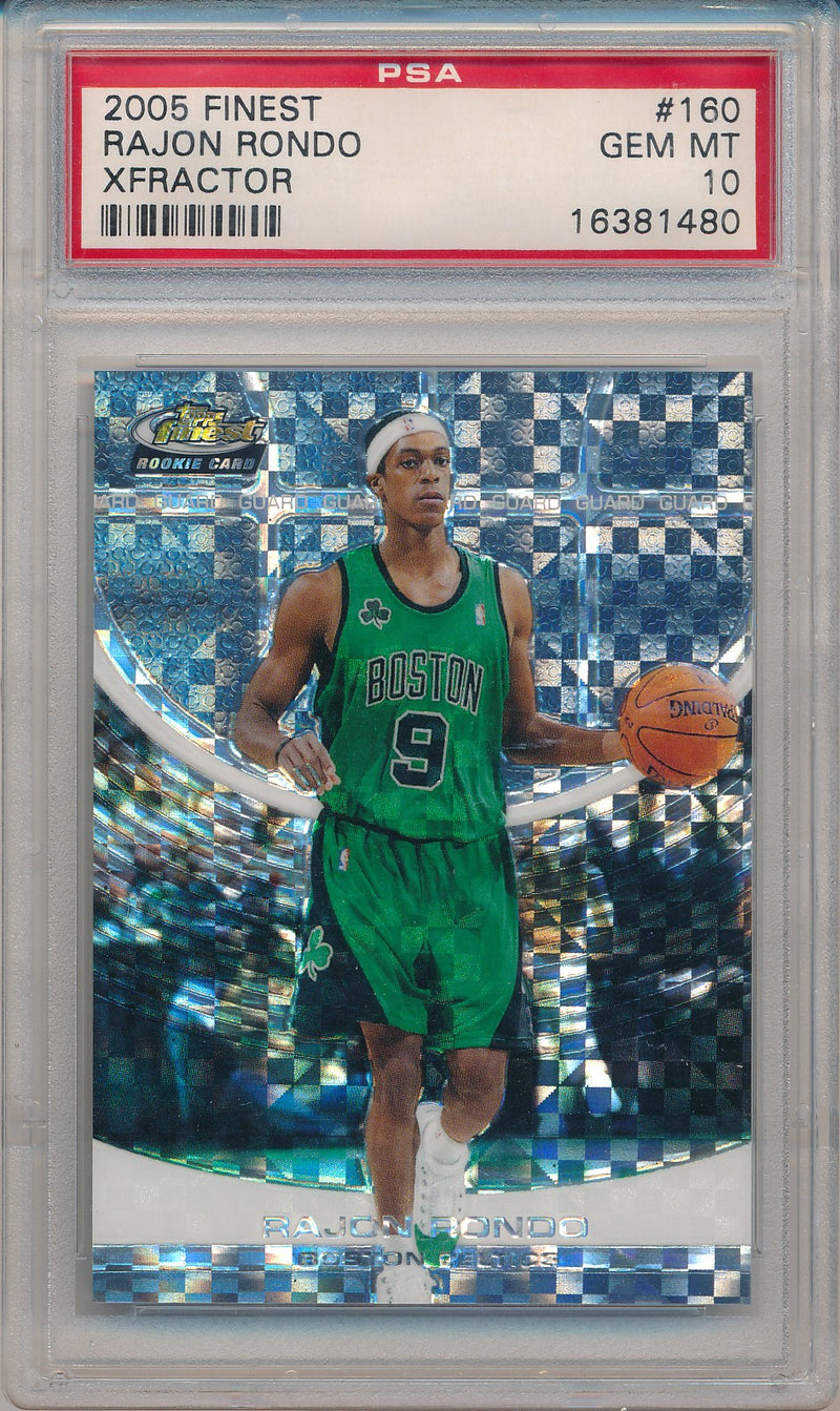 Topps 2005-06 Finest X-Fractor #160 Rajon Rondo 104/249 / PSA Grade 10