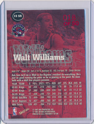 SkyBox 1997-1998 Premium Star Rubies #15SR Walt Williams 18/50