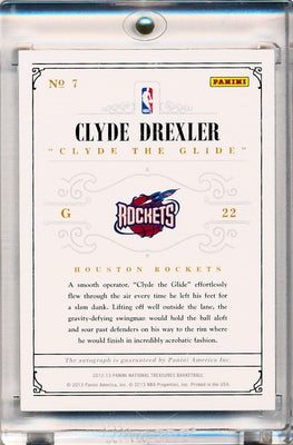 Panini 2012-2013 National Treasures  Notable Nicknames  #22 Clyde Drexler  45/49