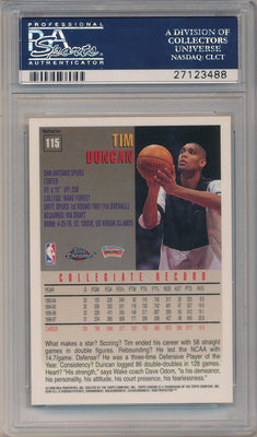 Topps 1997-1998 Chrome Refractor #115 Tim Duncan  / PSA Grade 10