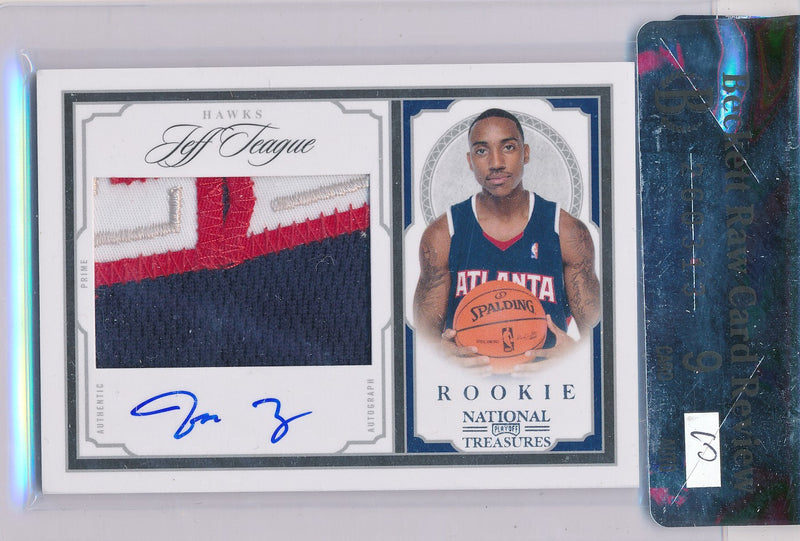 Panini 2009-2010 National Treasures Century Silver #218 Jeff Teague 38/99 / Auto Grade 10