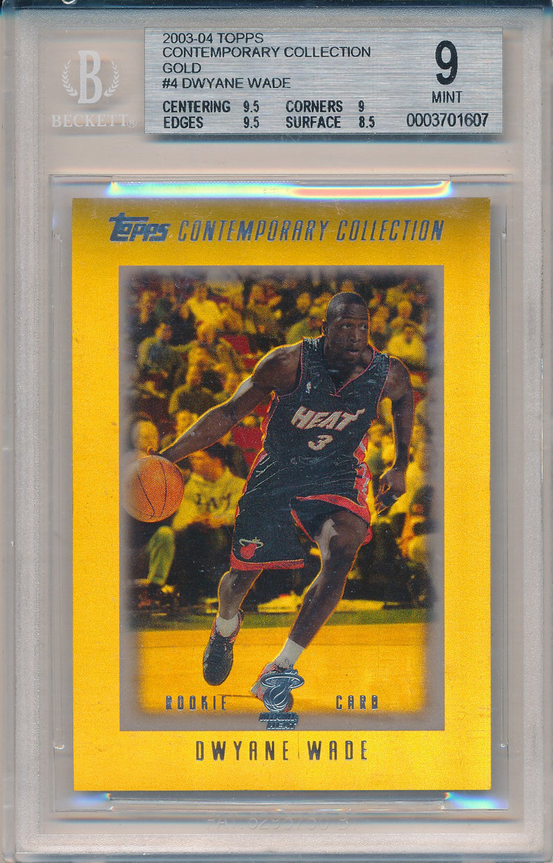 Topps 2003-2004 Contemporary Collection Gold   #4 Dwyane Wade 13/25 / BGS Grade 9