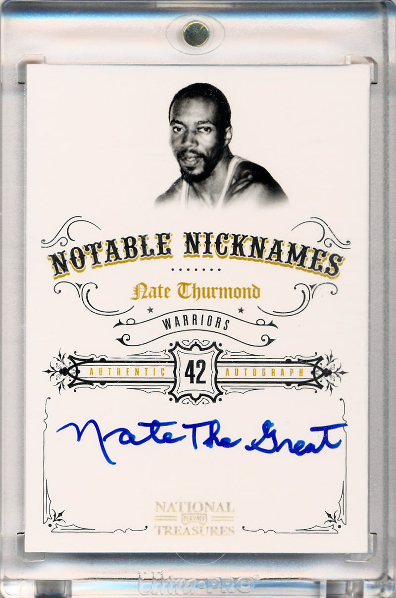 Panini 2009-2010 National Treasures Notable Nicknames  #NN-NT Nate Thurmond 10/25