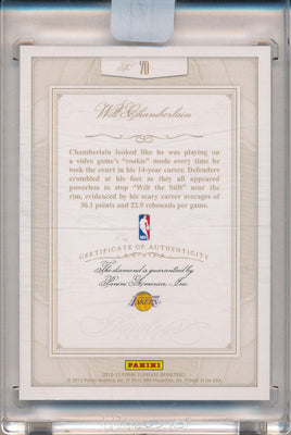 Panini 2012-2013 Flawless Diamond  #70 Wilt Chamberlain 1/1