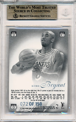 Fleer 1997 Flair Showcase Legacy Collection Row 0  #31 Kobe Bryant 72/150 / BGS Grade 9.5