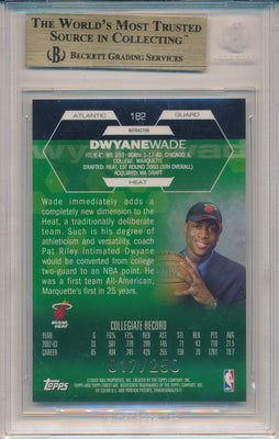 Topps  2002-2003 Finest Refractors #182 Dwyane Wade 17/250 / BGS Grade 9.5